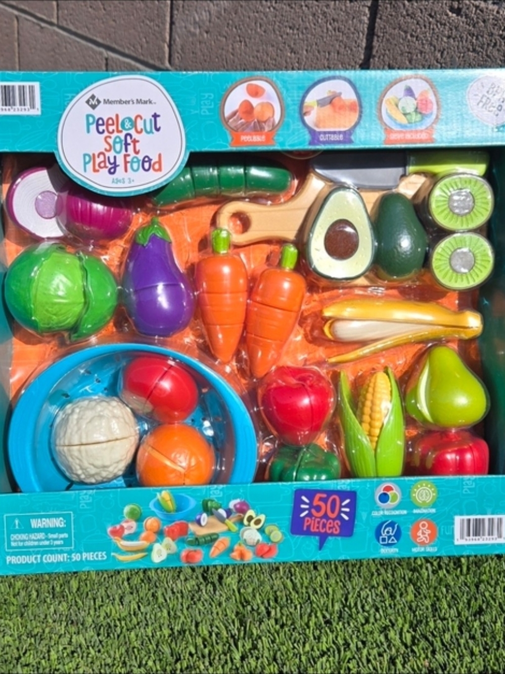 Peel & Cut Soft Play Food Set - Multicolor NEW